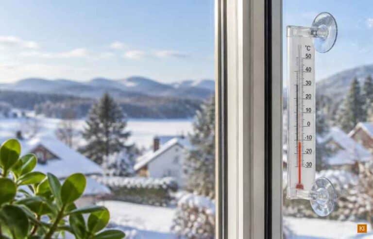 Außenthermometer für das Fenster