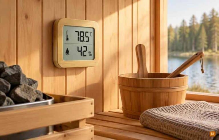 Digitales Thermo-Hygrometer für die Sauna