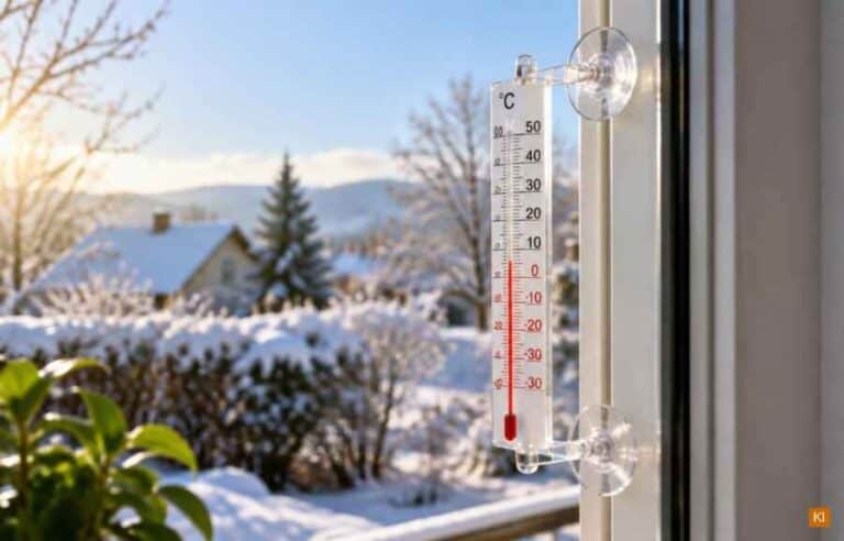 Fensterthermometer mit Saugnapf