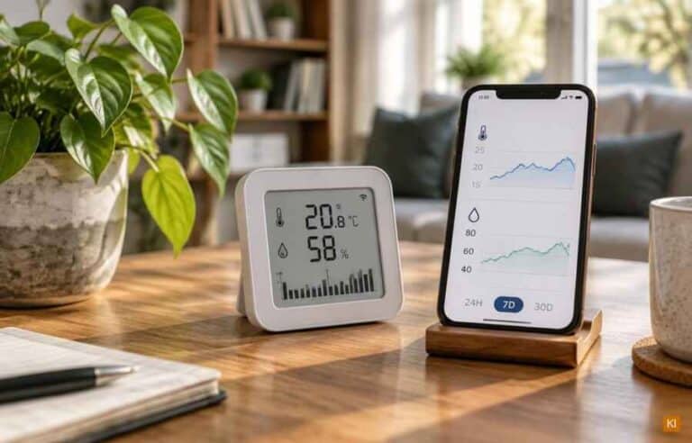Hygrometer mit Aufzeichnung und App