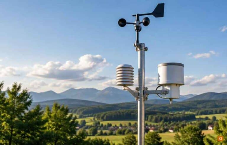 Mast für eine Wetterstation
