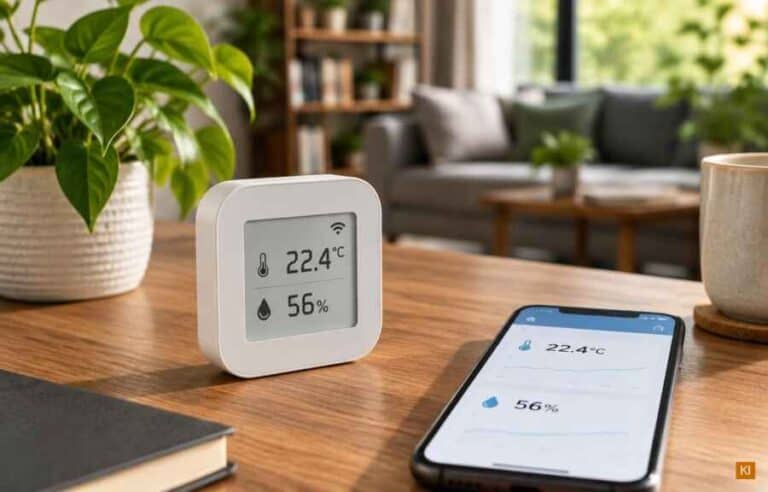 Sensor mit WLAN für Temperatur und Luftfeuchtigkeit