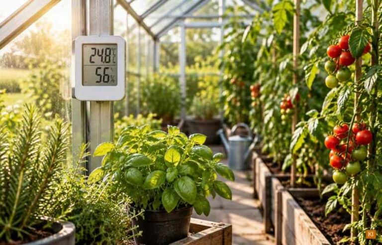 Temperatur im Gewächshaus überwachen