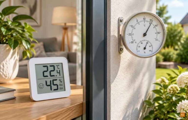 Thermometer mit Hygrometer für innen und außen