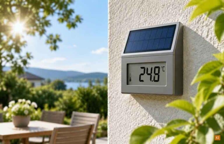 Thermometer mit Solarbetrieb
