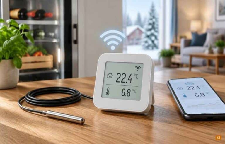 Thermometer mit WLAN und Fühler