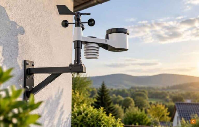 Wandhalterung für eine Wetterstation