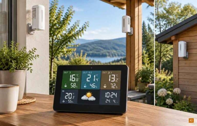 Wetterstation mit 3 Außensensoren