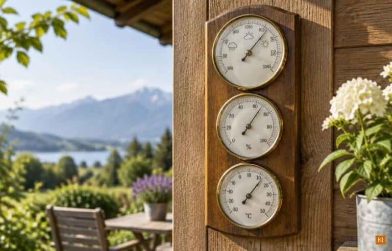 Wetterstation mit Barometer, Hygrometer und Thermometer