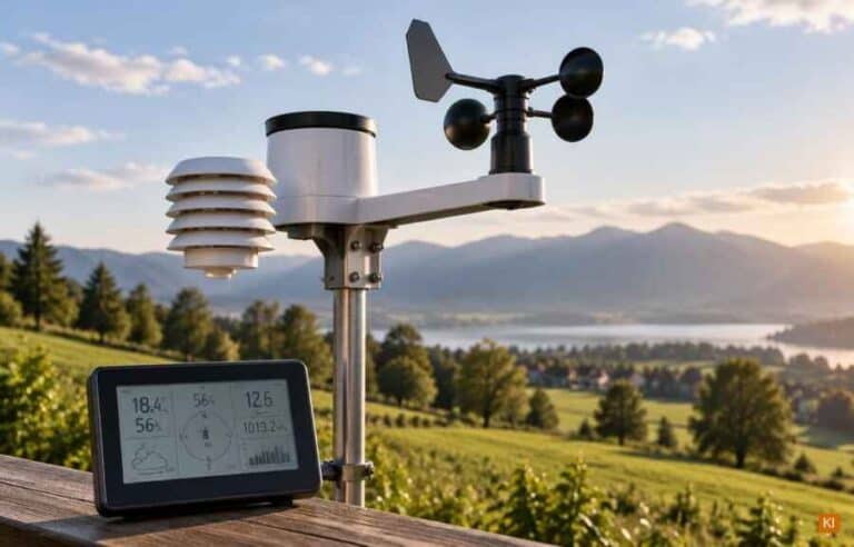 Wetterstation mit Windmesser